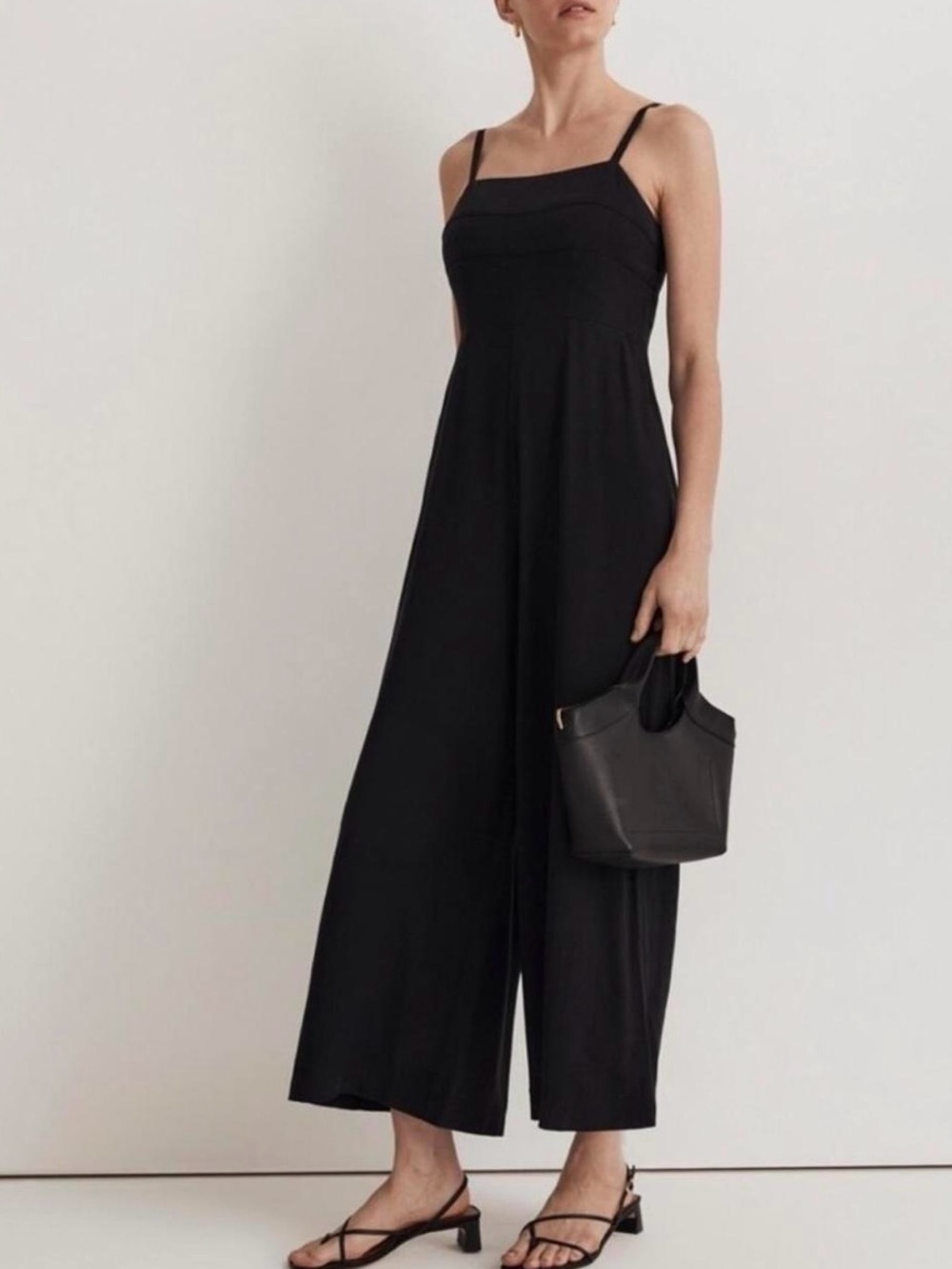 Madewell Square-Neck Wide-Leg Sleeveless
Jumpsuit